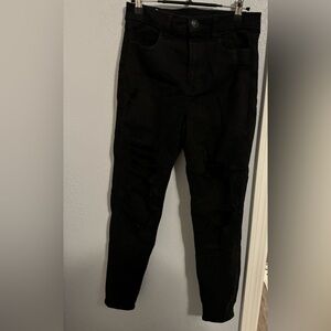 Distressed Black Jeans